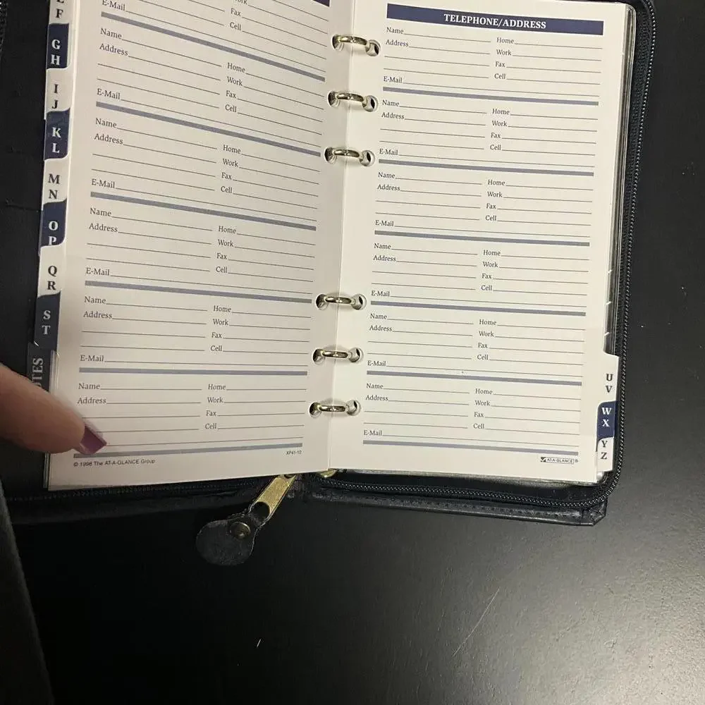 Navy Blue Day Planner Address Book